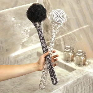 Cây chà lưng 2 mặt cán dài bàn chải làm sạch đa năng cầm tay tiện ích cây bàn chải cọ lưng 2 mặt thiết kế sang trọng cây cọ tắm bí ngô 2 in 1