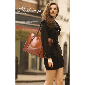 Women Bag Oil Wax bags for Women Leather Handbags luxury handbags women bags designer Purse Pocket Women Big Tote Messenger bags