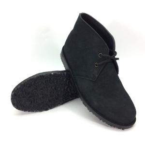 รองเท้าเชคโก หนังกลับพื้นยาง  รหัส 113 สีดำ