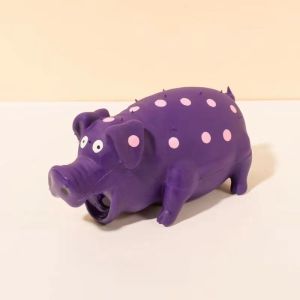OUTMODED INTERSECT77OU5 Rubber Pig Squeaky Dog Toy Soft Interactive Dog Chew Toy Creativity Durable Latex Spot Grunting Pig Toy For Small Medium Large Dog