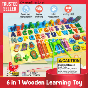 6in1 Alphanumeric Play The Piano with Xylophone Montessori Educational Wooden Sorting Toy / Papan Muzik Susun Huruf