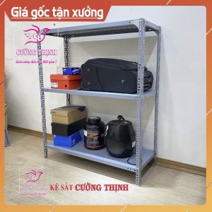 Kệ sắt V lỗ đa năng 3 tầng dài 1m x rộng 03m x cao 12m. Kệ sắt lắp ghép đa năng.