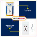 BUILDMATE Royu WD 20A Wide Series Duplex Ground Fault Circuit Interrupter GFCI Outlet Set Adaptor Socket Outlet WD933. 