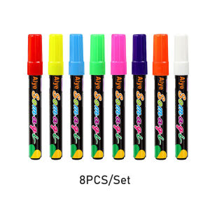 1 Set Spidol Chalk Marker Warna Warni Spidol Blackboard Fluorescent Neon Spidol Papan Tulis Bisa Dihapus