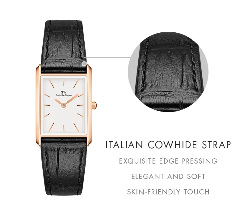 years warranty] Daniel Wellington Bound 32x22mm Black Crocodile