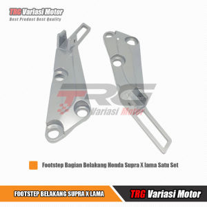 Footstep Belakang Supra X lama Supra Fit Lama TRG Satu Set Kanan dan Kiri Bahan Alumunium Varian Warna Silver
