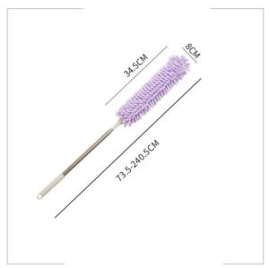 Cleaning Tool Telescopic Extension Dust Collector Household Cleaning Stainless Steel Dust Brush Microfiber Chenille