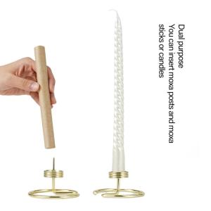 Multifunctional Metal Incenses Burners for Santo and Moxibustion Stick Holder Stand Base for Home and Meditations