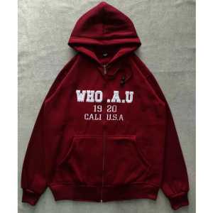 Jaket Hoodie Zipper WHO.AU CALI ATHL 1920 Premium Quality