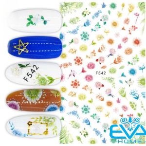 Sticker Dán Móng Tay 3D Dạng Decal Dán Móng Chống Nước Hoạ Tiết Bông  Hoa Nhiều Màu Spring Flower Undated F542
