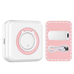 เครื่องปริ้นพกพา พิมพ์สติ๊กเกอร์ เครื่องปริ้นไร้หมึก Photo Printer Mini ปริ้นใบปะหน้าพัสดุ แถมฟรี