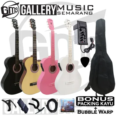 Gitar Akustik Elektrik Termurah Bonus Packing Kayu & Bubble Warp