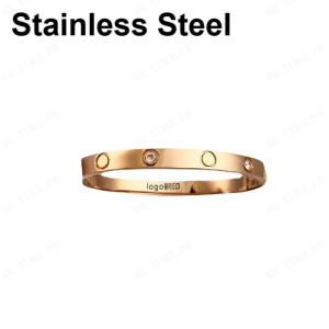 Titanium Steel Diamond Slimming Bracelet Stainless Steel Rose Gold Couple Bracelet