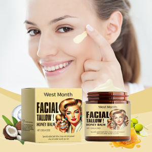 West Month Beef Tallow Honey Moisturizing Cream Hydrates Moisturizes Nourishes Softens and Soothes Dry Skin