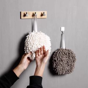 Khăn lau tay bếp bề mặt San hô vải siêu thấm nước có móc treo