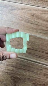Vampire Teeth Dracula Fangs Halloween Horror Teeth - White and Green Fake Fangs for Costume Play - Ready Stock