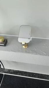 LDIES New white Gray Basin Faucet Hot and Cold Bathroom LED Digital Show Brass Sink Mixer Decked Single Lever Sink Mixer Q3P7R