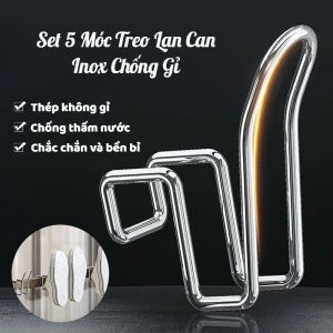 Móc Phơi Giày Inox Chữ U (Set 5 Cái) Treo Gọn Ban Công – Tiết Kiệm Không Gian