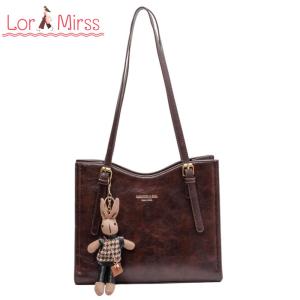 Stylish Womens Vintage Shoulder Tote Bag with Spacious Interior and Durable Leather Material for Daily Use