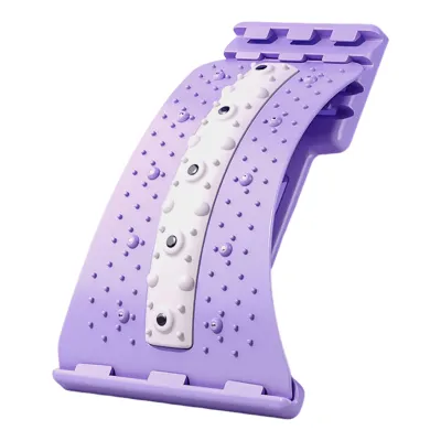 Auleset Lumbar Support Board Back Stretcher Waist Trainer with Acupressure Points 4-Level Adjustable Back Massager Lumbar Back Cracker Board Spine Decompressor