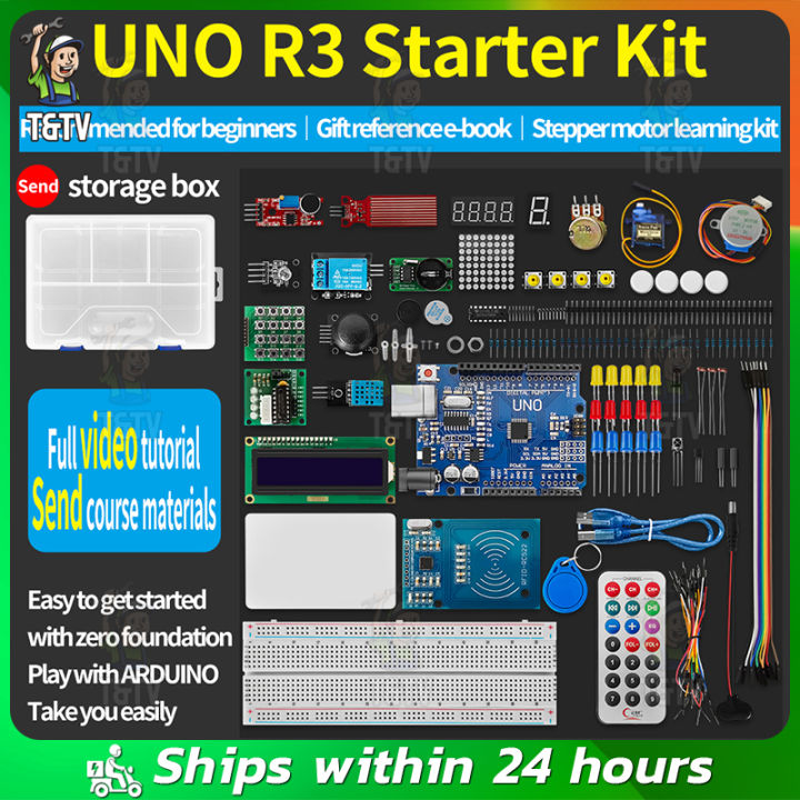 Arduino UNO R3 RFID Project Starter Kit Learning Kit, includes English ...