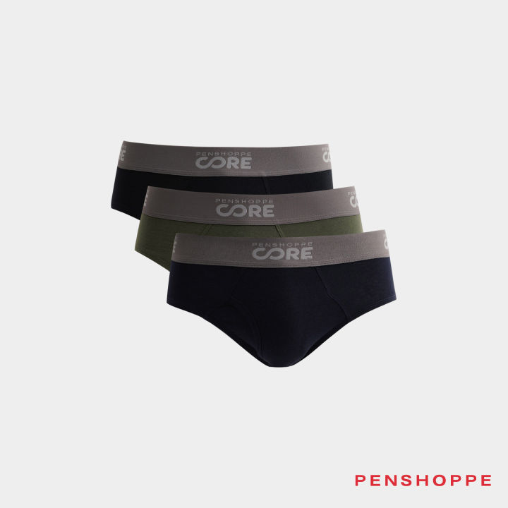 Core 3 in 1 Bundle Classic Briefs Underwear For Men (Multi