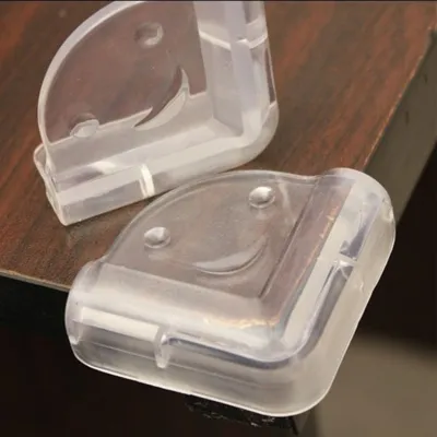 Combo 2 Miếng Bịt Góc Bàn Silicon Trong Suốt (Vuông) và Combo 4 Miếng bịt góc bàn silicon (tròn)/ Silicon Chữ L. LMS