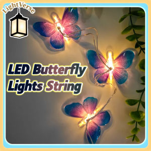1.5M LED Butterfly Lights String USB Powered 10 bulbs Fairy Wedding Birthday Decoration for Bedroom Garden Party Supplies