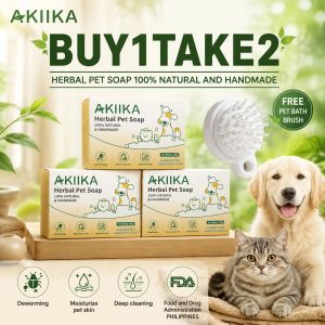 BUY 1 TAKE 2 Herbal Pet Soap Safety  For Dogs & Cats 100% Natural Handmade Health Soap