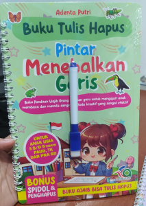 Buku Tulis Hapus Bonus Spidol + Penghapus