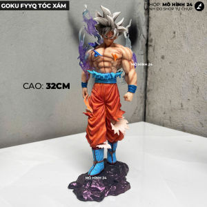 Mô Hình Son GOku FYYQ Studio cao 31cm nặng 500gram Goku Vô cực UI cầm ngọc rồng dragon ball cao cấp