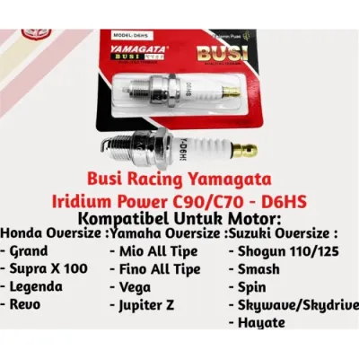 Busi racing Iridium Power Yamagata Vario Beat Scoopy Spacy Series PCX ADV Satria FU Nmax Aerox Lexi Mio Series Nouvo Jupiter Z MX KING RXK RXZ F1ZR Alfa Grand Supra X 125 Blade Revo Astrea Karisma Kaze KLX Smash Shogun Spin Skywave Skydrive