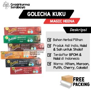 HENA GOLECHA KUKU BPOM Nail Art Cantik Pacar Kuku Halal Bentuk Tube Sah Untuk Sholat Ibadah Muslimah