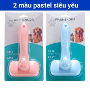 [HCM] Siêu phẩm Lược chải lông chó mèo thế hệ mới lấy lông rụng giúp Boss thư giãn - cải tiến nút bấm lấy lông tiện lợi - 2 màu siêu đẹp