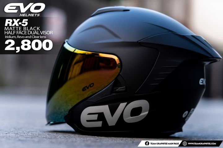 Evo half outlet face helmet