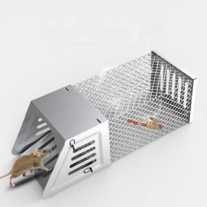 Household Mouse Trap Smart Self-Locking Mousetrap Safe Firm Iron Net Reusable Rat Cage Trap