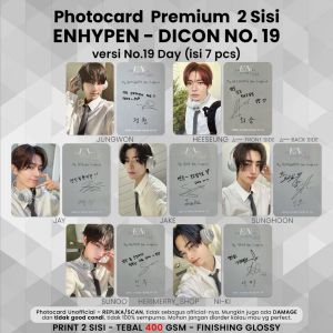 (ISI 7 PCS) Photocard ENHYPEN DICON NO.19 - Potocard PC Enha N19 Premium 2 Sisi Kartu Kpop Merch Unofficial Replika