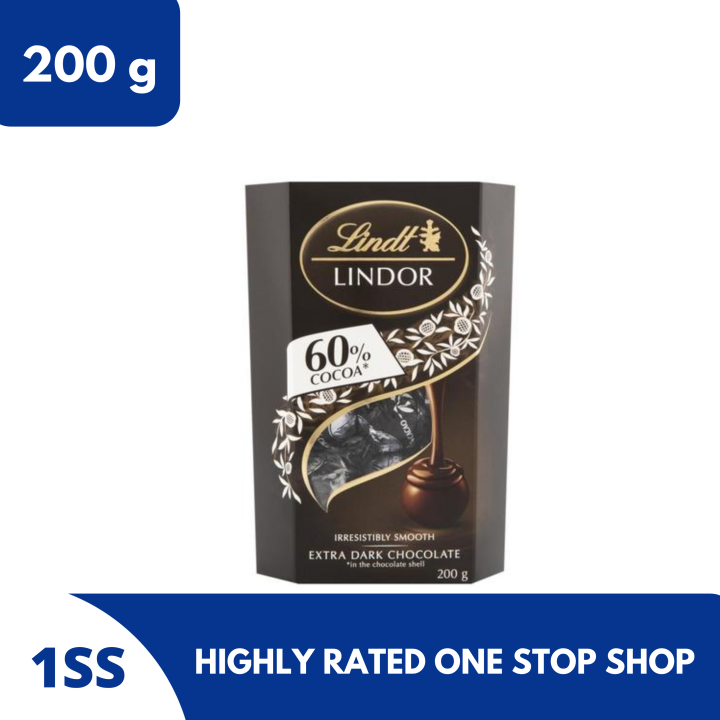 Lindt Lindor 60 Cocoa Extra Dark Chocolate 200g Lazada Ph