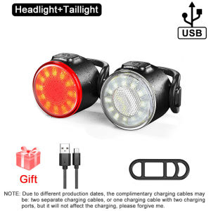 LED Bicyele Lights Front Light Rechargeable Waterproof Tail Light Mtb Headlight Night Riding Safety Lamp