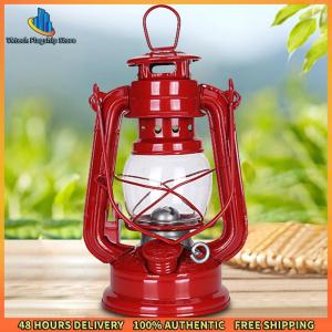 Vktech Kerosene Lantern for Outdoor Use - Metal Hurricane Lamp for Camping and Patio Lighting