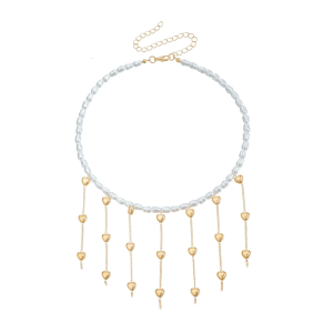 Thời trang Baroque dài tua Vòng cổ ngọc trai trang trí cho phụ nữ tìm kiếm phong cách độc đáo và phụ kiện