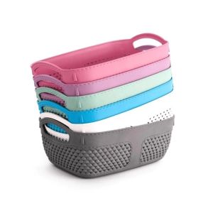 Keranjang Anyam Plastik Serbaguna - Keranjang Multifungsi Kotak Tempat Rak Penyimpanan Atk Sabun Makeup \ Storage \ Box Mini Container Organizer