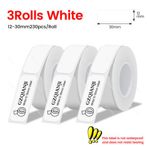 P15 Portable Label Printer Mini Bluetooth Labeling Machine DIY Adhesive Barcode Sticker Thermal Printer or 3pcs White Label Tape