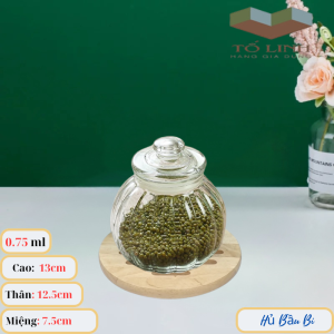 Hũ Thủy Tinh Bầu Bí 2800ML Đựng Gia VịHũ gia vị thủy tinh 750ml