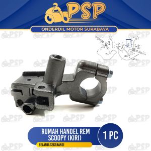 Rumah Handel Rem Scoopy (Kiri) - Dudukan Pangkon Bracket Braket Breket Handle Hendel Tuas Rem Rim