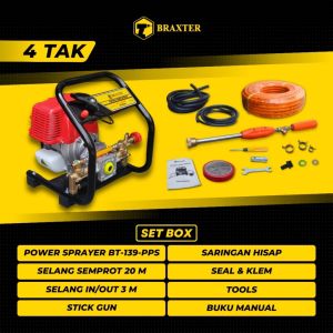 Braxter Portable Power Sprayer 4 Tak -2 tak / Stroke BT-139-PPS Pompa Kuningan