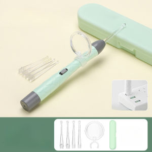 【QERAL】ไม้แคะหู ซิลิโคนนุ่ม พร้อมไฟ Led ทำความสะอาดหูได้แบบง่ายดาย สําหรับเด็กทารก