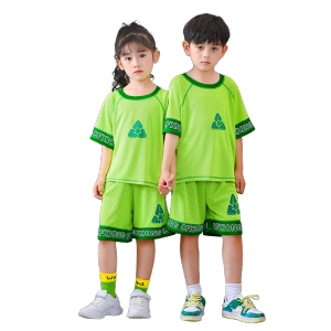 LJMOFA Mesh Sports Set for Kids 4-13 Yrs Thin Breathable Sports Short Sleeved Shorts Set for Boy Girl