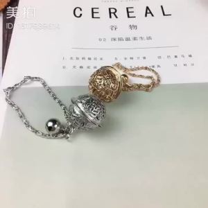 Vintage Hollow Palace Bell Pendant Hua Qian Gu Cosplay Bracelet Keychain Bag Hanging Ornament Chinese Style Jewelry Gift Adjustable Chain Bracelet Keychain Bag Decoration