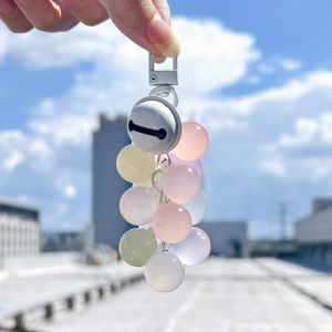 SAVIA Color-Shifting Grape Key Chain Candy-Colored UV-Sensitive UV Changing Pendant Cute Key Chain Acrylic Beaded Bag Charm Claw Machine